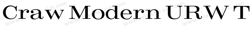 Craw Modern URW T Re字体转换